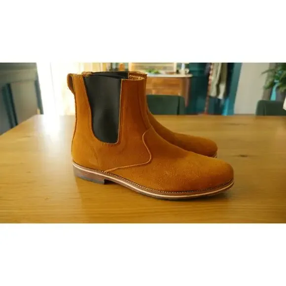 Mens 12 D USA Helm Riley Chelsea Boots (Rancourt Made) - Picture 1 of 14